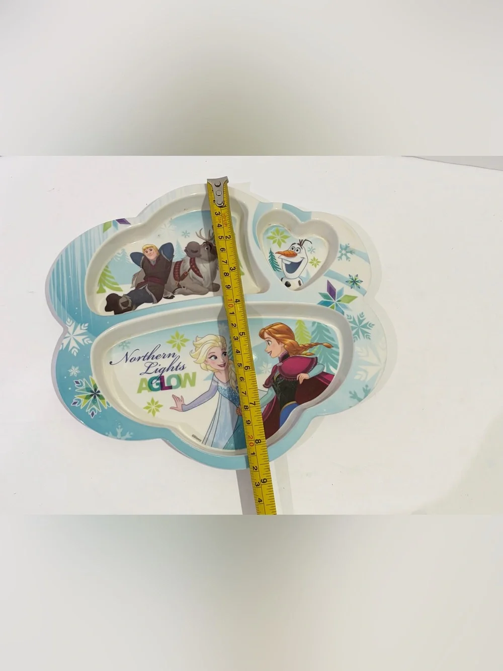 Zak Disney Frozen Northern Lights Aglow Kids Sectioned Plate